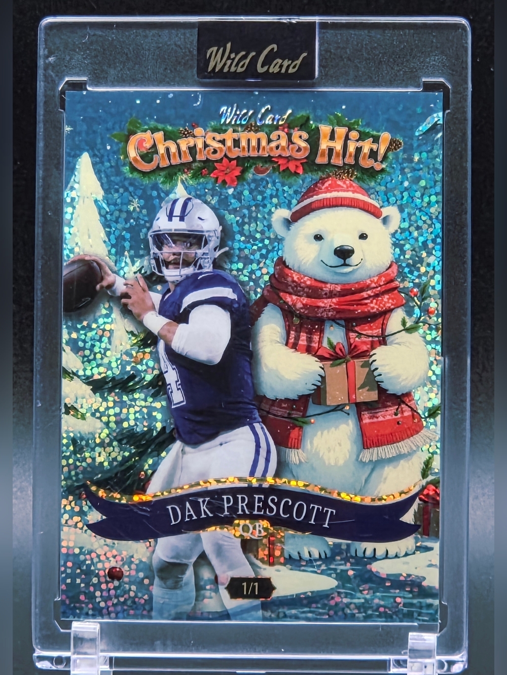 Dak Prescott 1/1 Wild Card Christmas Hit! – Ultra‑Rare Holiday